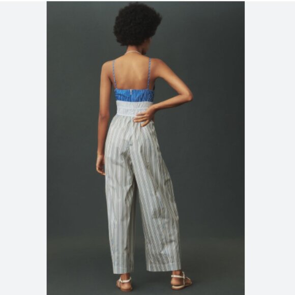 Brand New Plenty by Tracy Reese Poplin Striped Jumpsuit - Picture 2 of 7